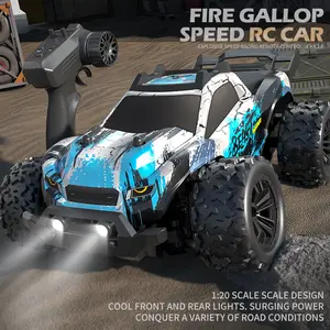 1：20 scale RC car,Remote Control Drift Car, 2.4GHz High-Speed 4WD RC Car with Speed Adjustment Cool Glowing LED Headlights & Extra Tires Obstacle Accessorie,Racing Toy for Adults and Boys, Rc Cars, Four-wheel Drive Electric Car