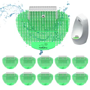 Urinal Screen Deodorizer 10 Pack,Anti-Splash Urinal Cakes with Long-Lasting Fragrance,Soccer Shoot Urinal Screens for Men Bathroom Airport Office Mall Hotell
