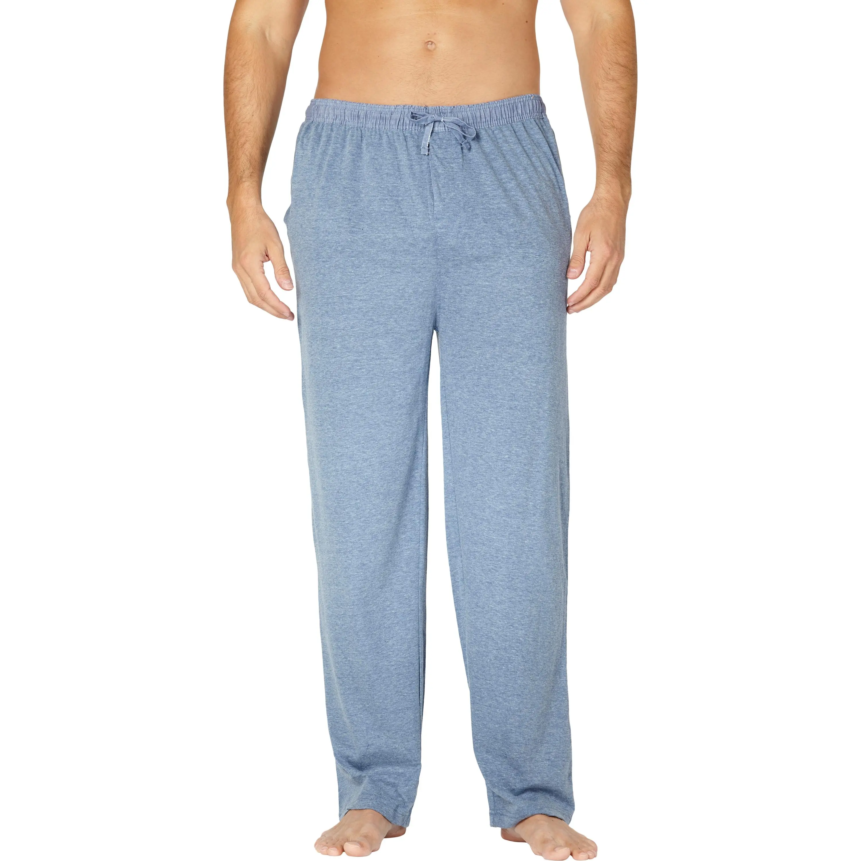 INTIMO Men's Jersey Knit Polyester Menswear Pajama Pants - Comfy Casual Sleepwear Loungewear, Pyjamas, Elastic, Plain