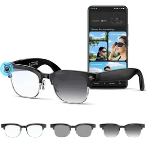 Smart Glasses - 8MP Photochromic Lenses Wearable Smart Glasses with Button Touch Adjustment, Bluetooth Wireless Video Recording, UV Protection, Music Support for Travel, Casual Outdoor Adventures