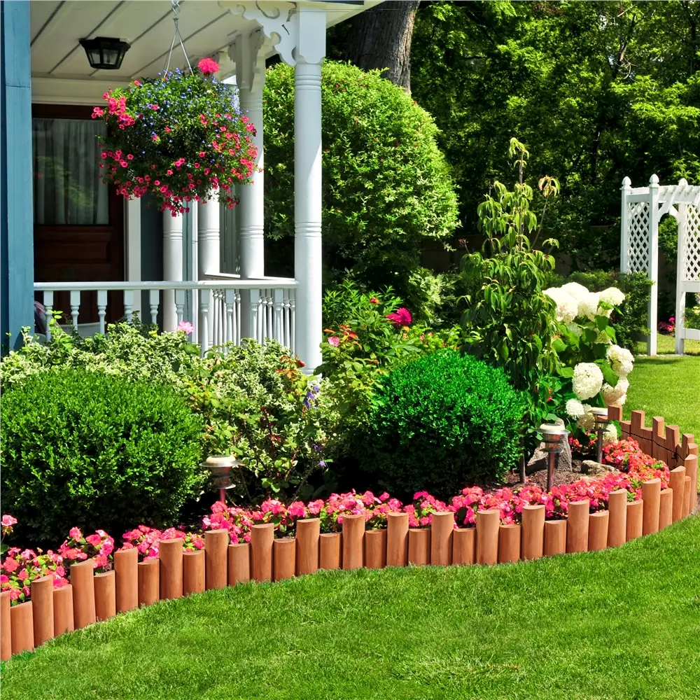 Yaheetech Garden Wooden Short Fence,  Outdoor Landscape Edging Flexible Decorative Border for Yard Patio Pathway Lawns Courtyard Maintenance