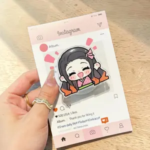 Nezuko Kamado Demon Slayer Cute Chibi MagSafe Magnetic Phone Grip Stand for iPhone Anime Accessory