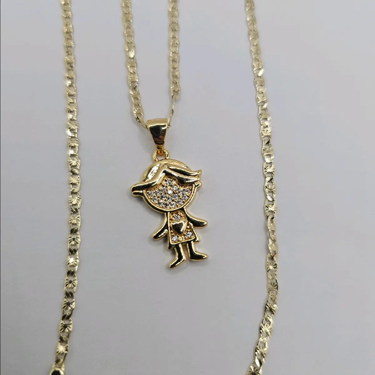 necklace with boy pendant Gold-plated 18"inches 24"inches available