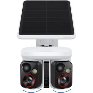 Baseus X1 Pro Dual-Tracking Solar Security Camera Outdoor Wireless, Dual 3K AI Cameras, 300° Pan, Color Night Vision, 8× Zoom, Local Storage up to 512GB, IP65, No Subscription