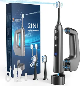 3-in-1 Electric Toothbrush with Water Flosser 3.0, Sonic Toothbrush with Sweeping Oscillation & Water Flossing, Cordless Portable Flossing Toothbrush Combo for Adults, Travel & Daily Use Oral