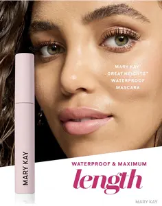 Mary Kay Great Heights Waterproof Fibermascara - Lifeproof Formula for 43% Visible Lash Length, Voluminous, Extreme Lengths, Long Volume, Sweatproof - Ideal for Splash & Sweat Confidence, Voluminous Mascara, Extreme Lengths Mascara