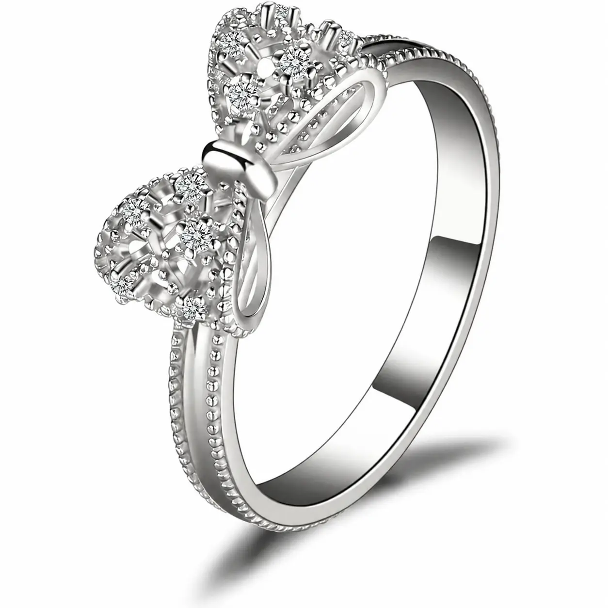 promise ring set with cubic zirconia, suitable as a gift for girls or couples, perfect for daily wear Valentine’s Day Gift.