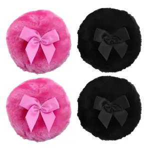 4 Pcs Dusting Puff,3.5 In Dust Puff,Soft Powder with Puffs, Washable Reusable Dusting Puffs Wet Dry Makeup Tool for Babys & Kid & Adult