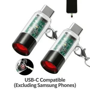 Portable and Lightweight USB Type-C Electric Lighter, which has no Flame, no Gas, no Battery and is Windproof, can be Used by Connecting The Charging Port of The Mobile Phone