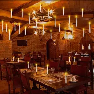 Flameless Taper Floating Candle Light, Creative LEDCozy Lighting Flickering Electric Candle NoveltyLight Without Battery For Home Outdoor GardenDecor, Party Supplies