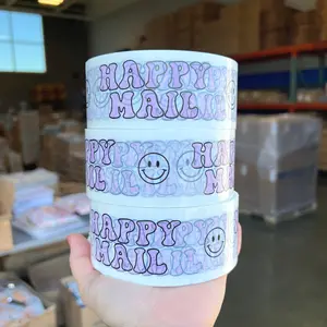 IMPERFECT Purple Happy Mail Packing Tape