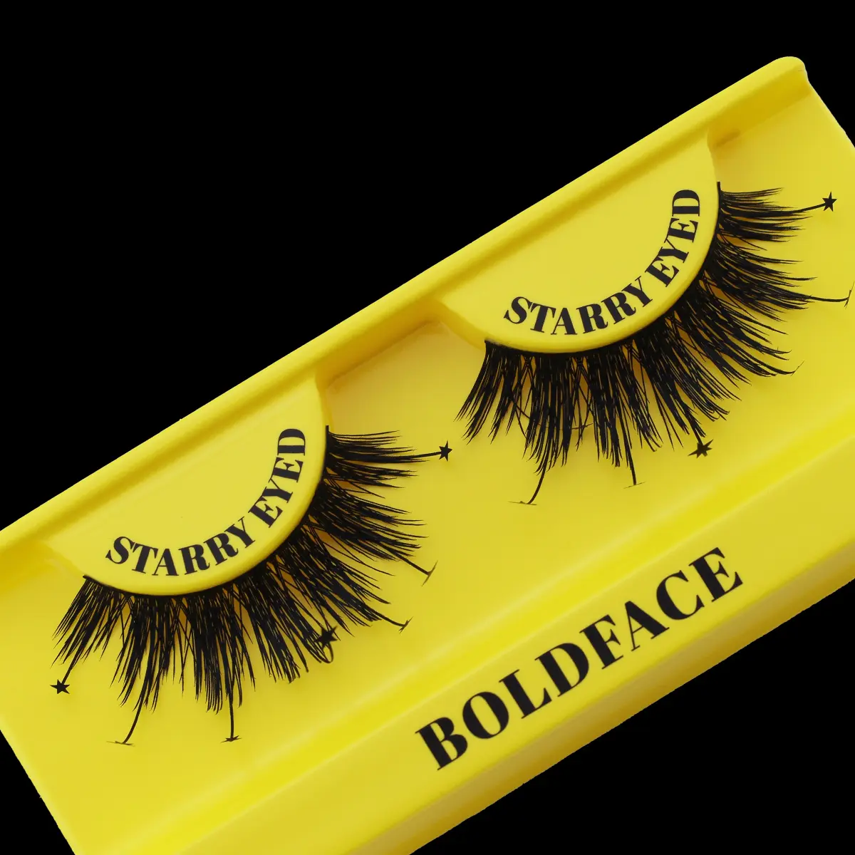 Boldface Makeup Party collection Starry Eyed Eyelashes-  totally unique styles, 12mm inner length, 16mm Center Length, 12mm Outer Length, 20mm Design Length, 34mm Band
