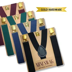 Suspenders with GOLD Hardware | 4 Sizes | For all Ages!
