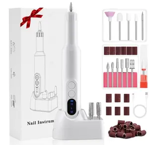 Portable Electric Nail Drill, 1 Set Nail Polishing Machine, Variable Speed Electric Nail File Tool, DIY Nail Art Tool Lightweight Manicure