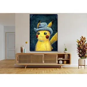 Van Gogh Pikachu Famous Artwork Poster,Aesthetic Poster| no frame