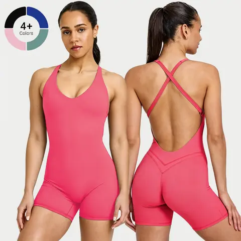 DEEFY UNIFIED SCOOP BACK ALL IN ONE 6" Fitness Gymwear Women Workout Sportswear Gym Outdoor Sports Yoga
