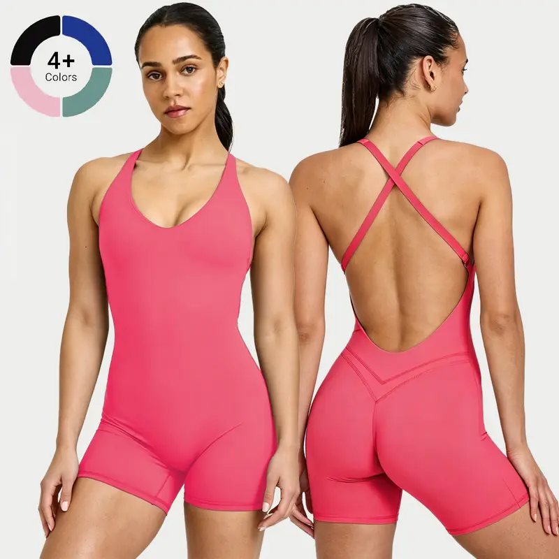 DEEFY UNIFIED SCOOP BACK ALL IN ONE 6" Fitness Gymwear Women Workout Sportswear Gym Outdoor Sports Yoga