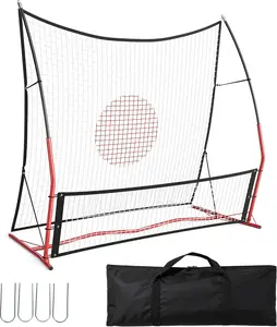 Football Rebound Net & Soccer Rebound Net - High Low Multi-Directional Rebound Trainer for Football Soccer Training, Portable Practice Net for Skill Development, Indoor Outdoor Use