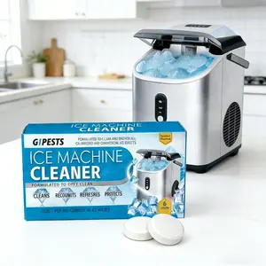 Upgraded Formula Ice Maker Cleaning Tablets Kitchen Safe Descaler Compatible with All Household Makers for Easy Maintenance machine active clean table