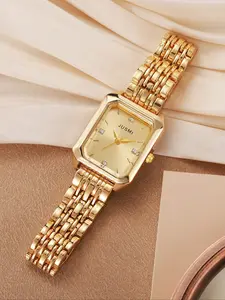 Women's Fashion Square Analog Quartz Wristwatches, Elegant Square Dial, Simple Scale Design, High-Quality Business Stainless Steel Band, Perfect Gift, Fashionable Wristwatch