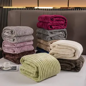 Solid Color Blanket, 260GSM Soft Comfortable Skin-friendly Warm Throw, Bedroom Refresh Decor for Bed Sofa Home Dormitory,Christmas Gifts For GF