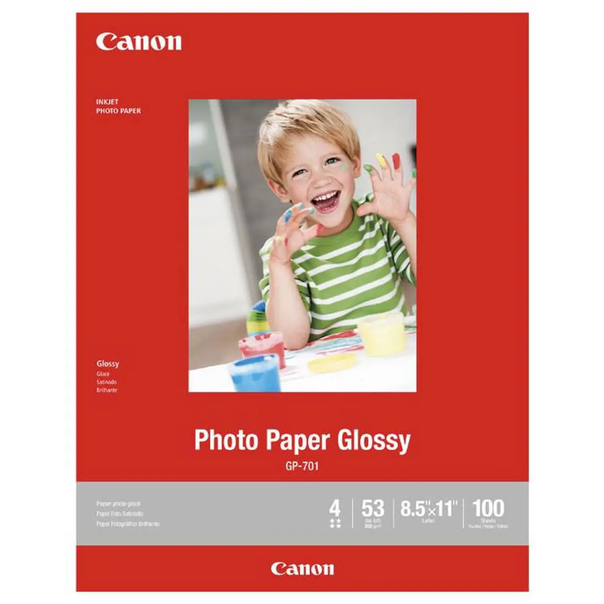 Canon GP-701 Glossy Photo Paper, 200gsm, 8.5x11", 100 Sheets