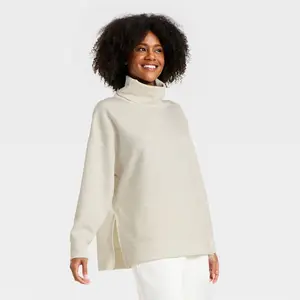 Women's Airy Sleek Funnel Neck Sweatshirt - All In Motion