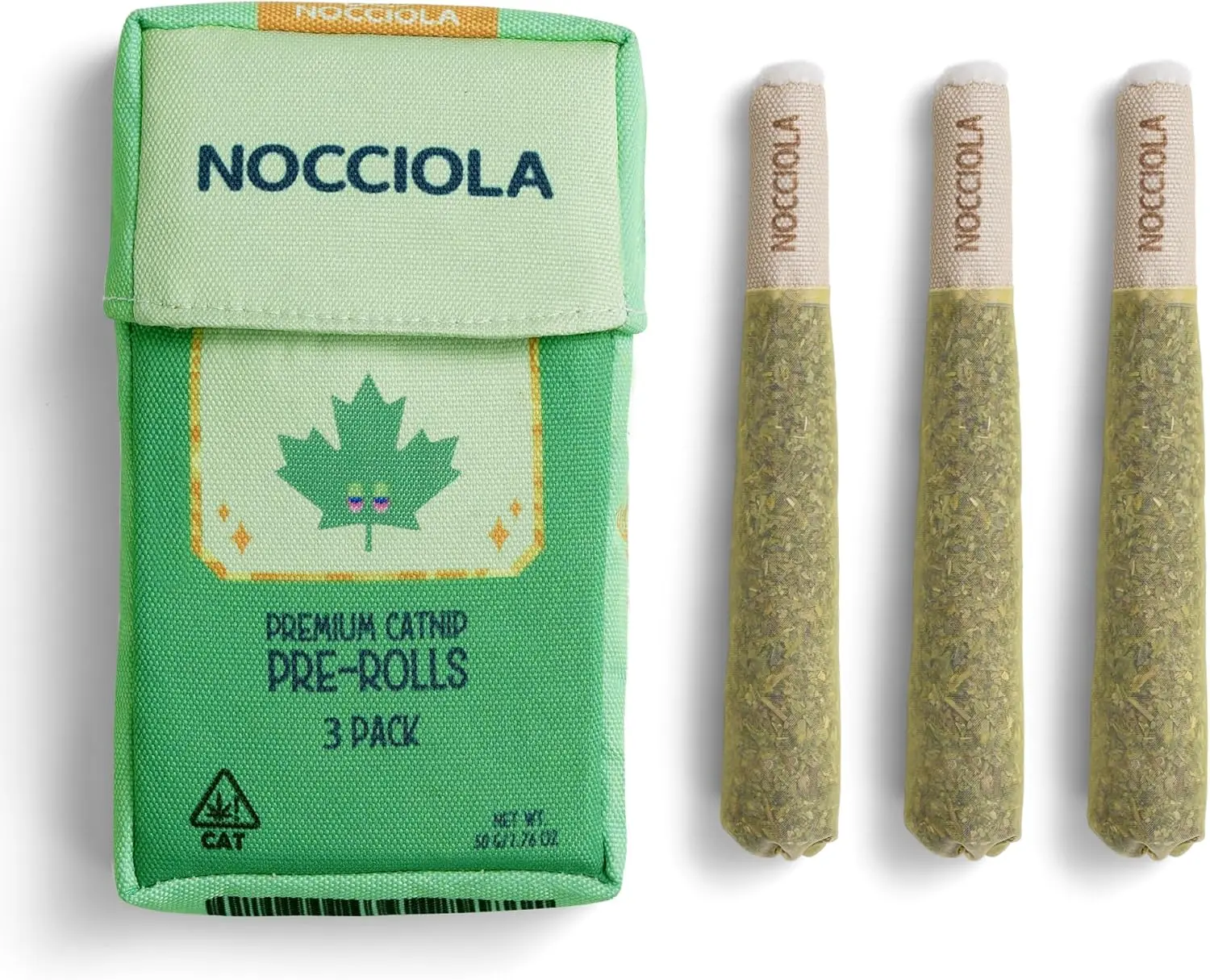 Nocciola 3 Pack Purr-Re-Roll Cat Toy Set #SummerVibes #petlovers, 100% Premium Cat Herb Filling, Natural Stimulation for Cats, Safe Teething & Kicker Toys, Perfect for Kittens