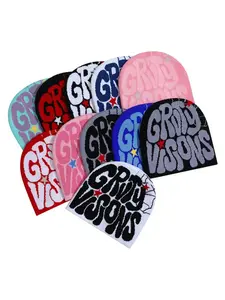 Latest Fall Winter Best-Selling Knit Hat, Warm Fitted Letter Hip-Hop Streetwear Beanie, Fashionable Crochet Design, Street Trends