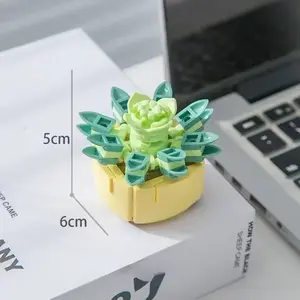 Thousand Buddha Hands Building Brick Mini Potted Plant F07M9-11(104)-A4