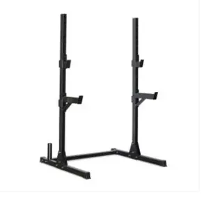 Compact Squat Stand - Adjustable Safety Guards Vertical Bar Storage Home Gym
