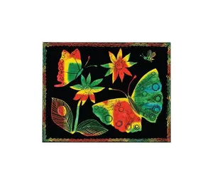 Scratch Art Paper Solid Multicolor Assortment (12 sheets)