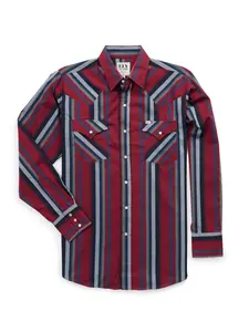 Men's Ely Cattleman Long Sleeve Stripe Western Snap Shirt