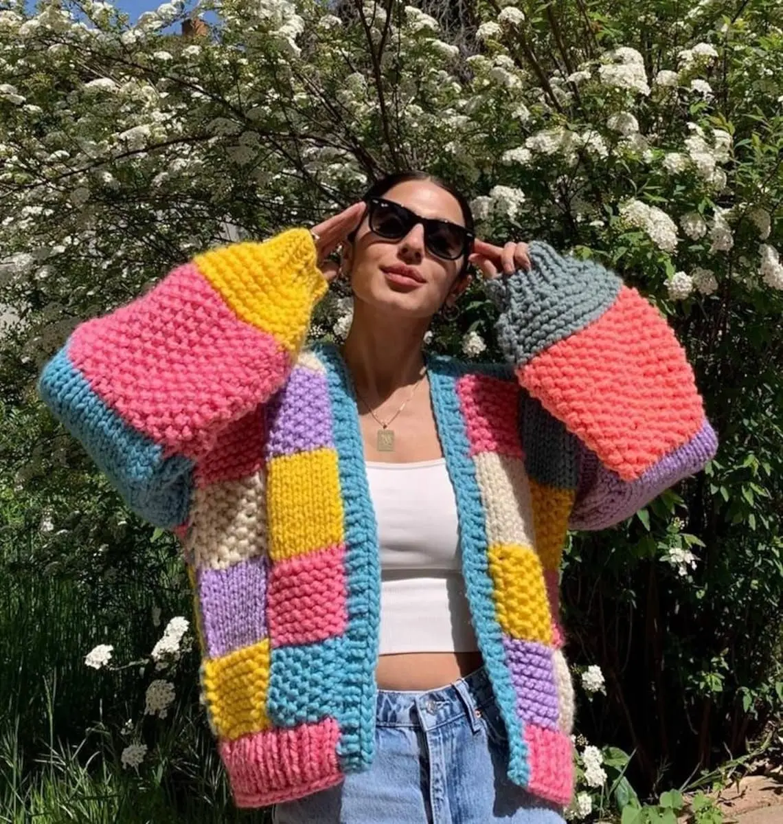 Patch custom order cardigan, trendy handmade sweater, mothers gifts, birthday, patchwork coat, woman clothes, multicolor knitted jumper