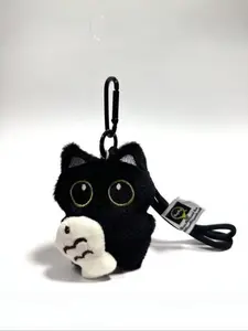 Cat Series Bag Charm Keychain Pendant, Casual Style Accessory, Stylish Backpack Charm, Compatible with Airline Tag Wallets, Ideal Gift for Bags & Backpacks