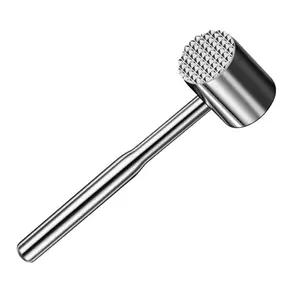 Stainless Steel Meat Tenderizer, 1 Count Manual Meat Hammer, Kitchen Cooking Tool for Steak, Beef, Chicken, Pork, Household Kitchen Utensils