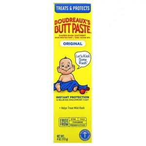 Boudreaux's Butt Paste Diaper Rash Ointment, Original, 4 oz (113 g)