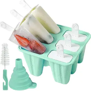 Popsicle Mold, 6 Counts/set Reusable Easy Release Ice Pop Mold with Ice Pop Stick, Ice Cream Mold for Home Kitchen Party, Utensils