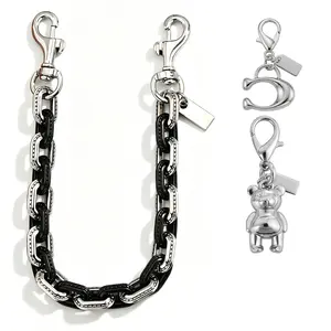 Vintage Bag Strap Extender Chain, Crossbody Wallet Belt Buckle Accessory, Unique Style Decorative Chain for Jeans & Bags