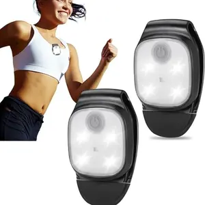 USB Rechargeable LED Running Light, Clip-On Portable Night Running Lamp, Multipurpose Super Bright Flashlight for Runners, Joggers, Camping & More