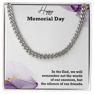 Cuban Linked Chain Necklaces, Memorial Day Jewelry Gift, Memorial Day gift Cuban Necklace for Men Father Dad