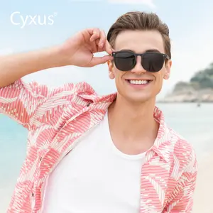 Cyxus Round Foldable Sunglasses for Women Men Polarized UV 400 Protection Folding Sun Glasses - 1019