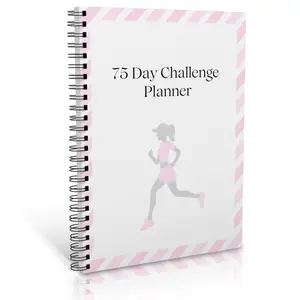 75-day Challenge Planner, Productivity Planner, Daily/Weekly Progress Planner, Personal Organizer for Fitness, Learning & Personal Growth, Planner Notebook