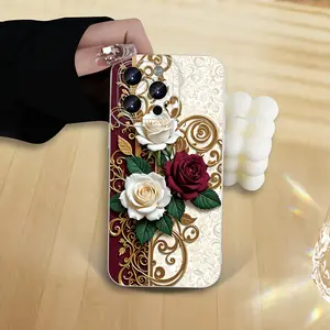 A Fashionable and Artistic Floral Phone Case Compatible with iPhone 16, 15, 14, 13, 12, 11, XS, XR, X, 7, 8 Plus, Pro, Max, and Mini - Fashionable and Innovative Design Suitable for Everyone, Making It an Ideal Gift for Friends, Family, Partners, and Love