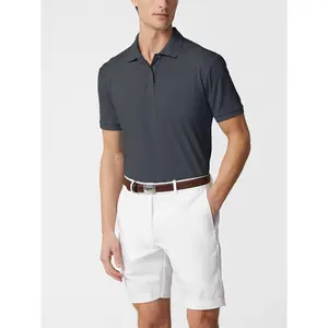 Mens Premium Quick Dry Polo Collar Shirt Short Sleeve Moisture Wicking Fabric