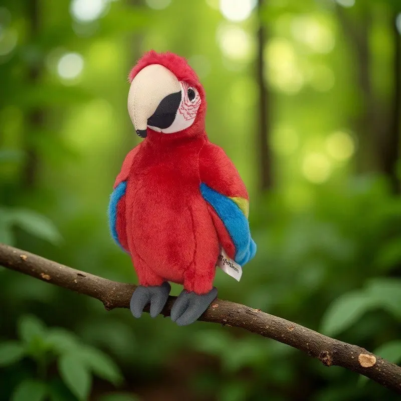 Realistic Parrot Plush Toy, Multi-Color Macaw Doll, Hot Selling Ornament, Cute Decorative Figure, Plaything, Home Decoration