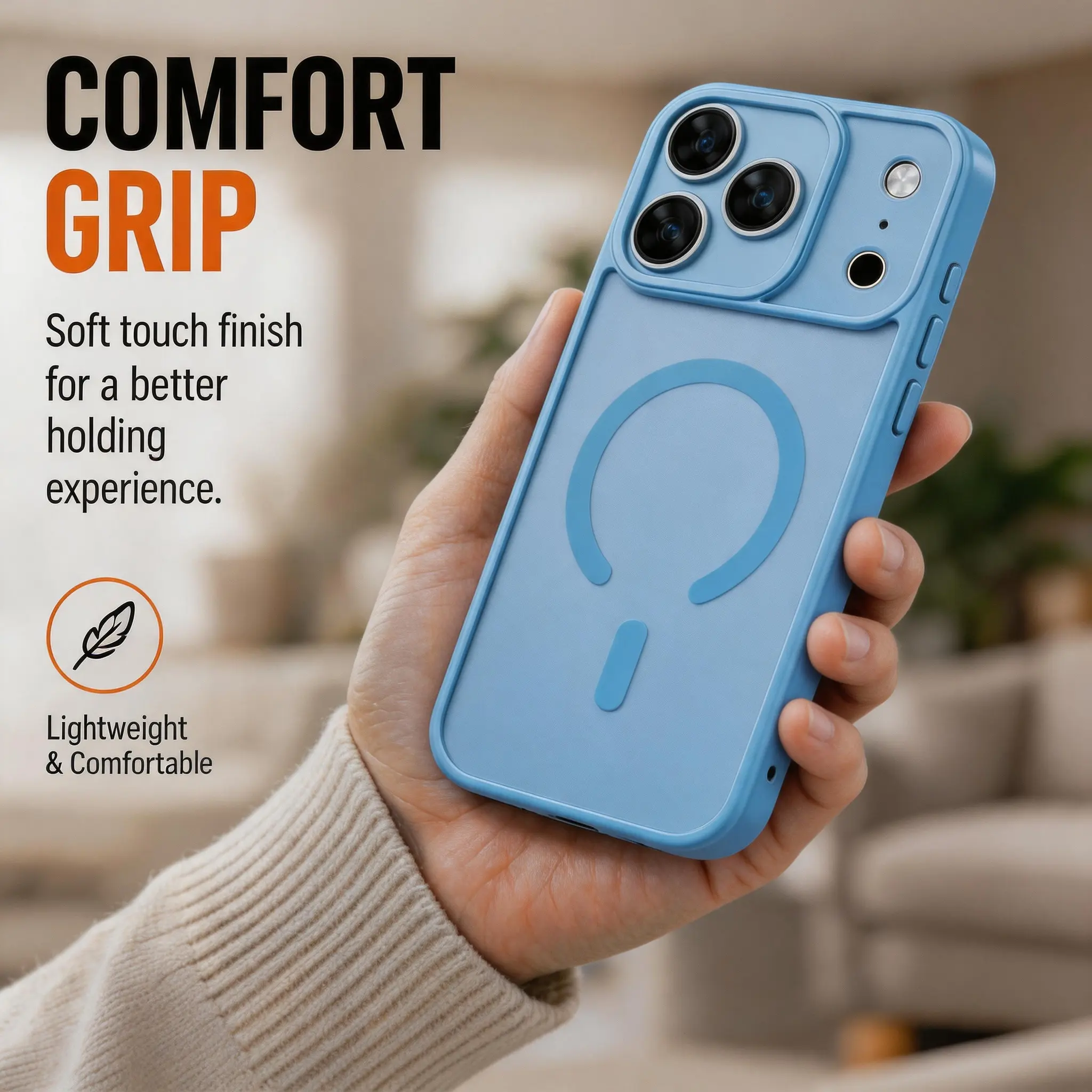 Soft Tpu Matte Magnetic Wireless Charging Case for iPhone 13 to 17 Pro Max Full-coverage lens protection Compatible with MagSafe magnetic system Stylish protective case Includes one free HD tempered glass phone screen protector