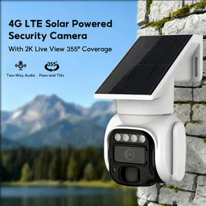 4G LTE Solar Security Camera (No Wi-Fi Needed), 2K Color Night Vision, Spotlight Siren, IP65Waterproof, Remote APPControlled, Motion Activated, NightVision, Outdoor, Data refillis required for Unlimited 4G datausage outdoorfun