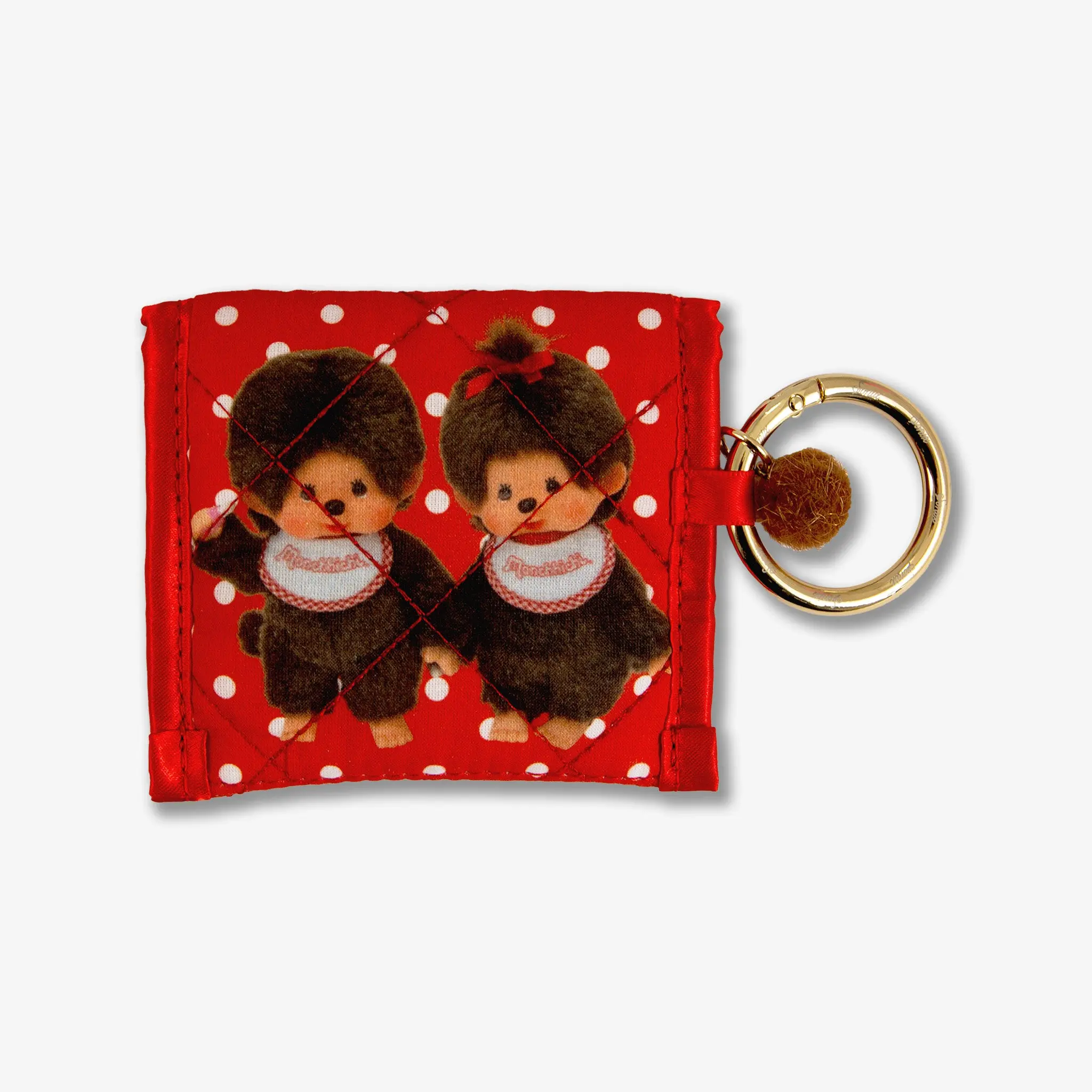 Sonix x Monchhichi Quilted AirPods Pouch - Red, Audio Earbud Accessory with Fluffy Clip for Boys