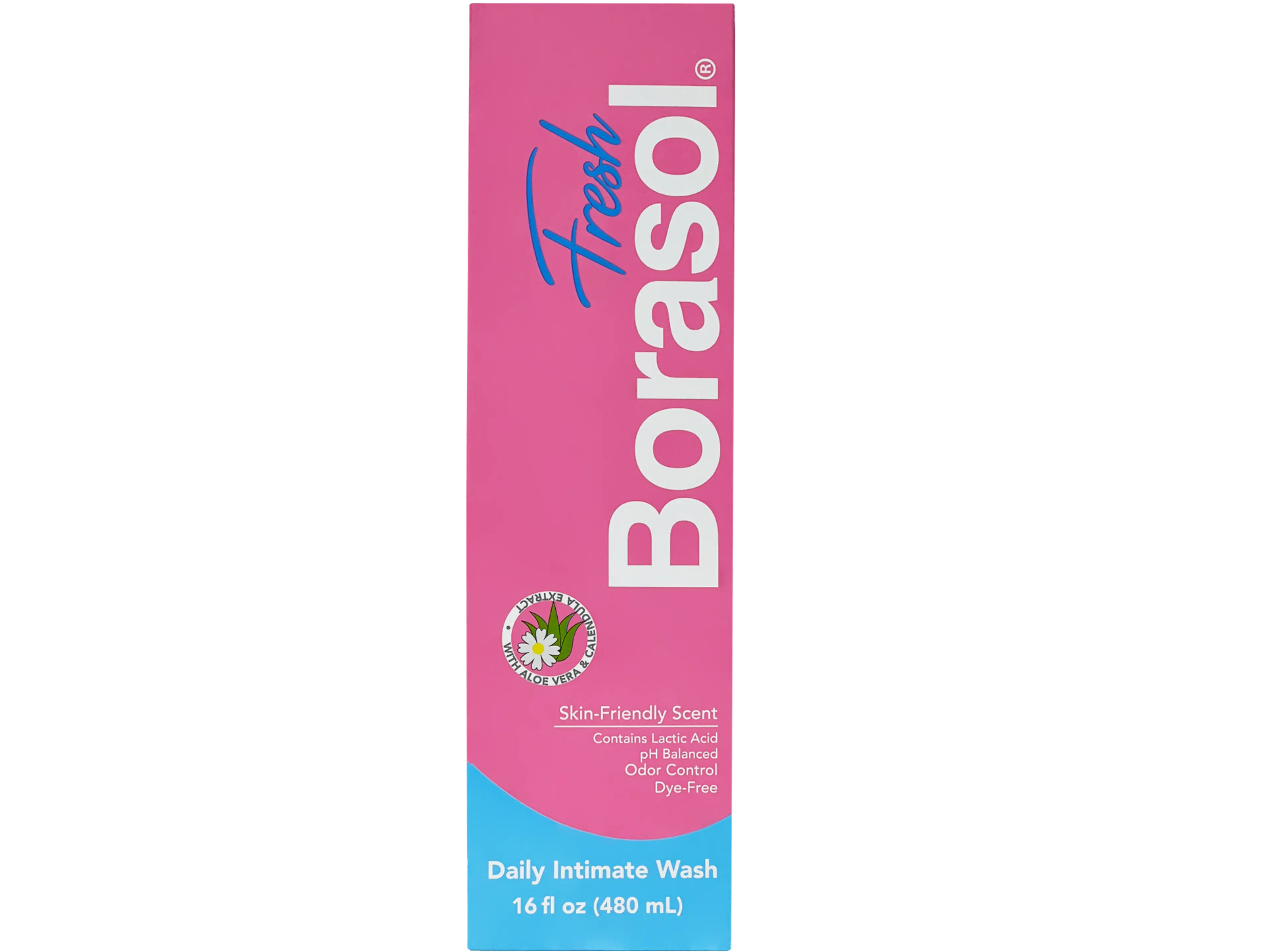 Borasol Fresh 16 oz, Hydrating and Soothing Gel for Intimate Health with Aloe Vera Feminine Care, Odor Control, pH Balance for Women, Ideal for Sensitive Skin, Perfect as Feminine Wash.